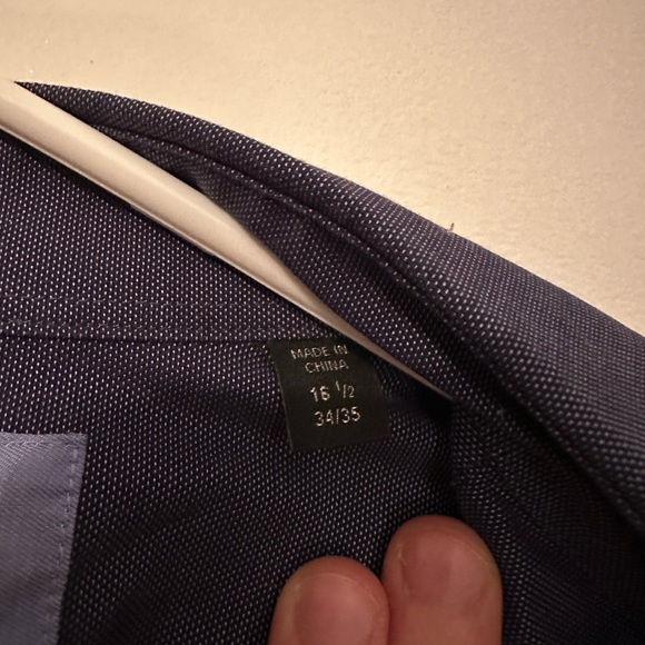 Esquire | Men’s Suit Shirt | Button Down Shirt | Navy Blue - Picture 11 of 11